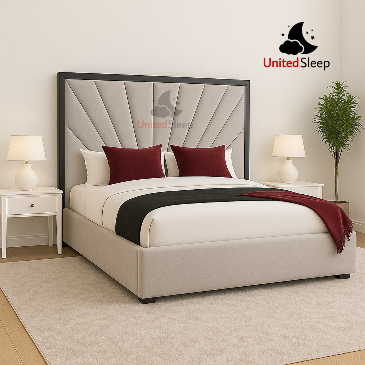 Florence Luxury Bed with Ottoman Storage – Modern Elegance Smart Storage