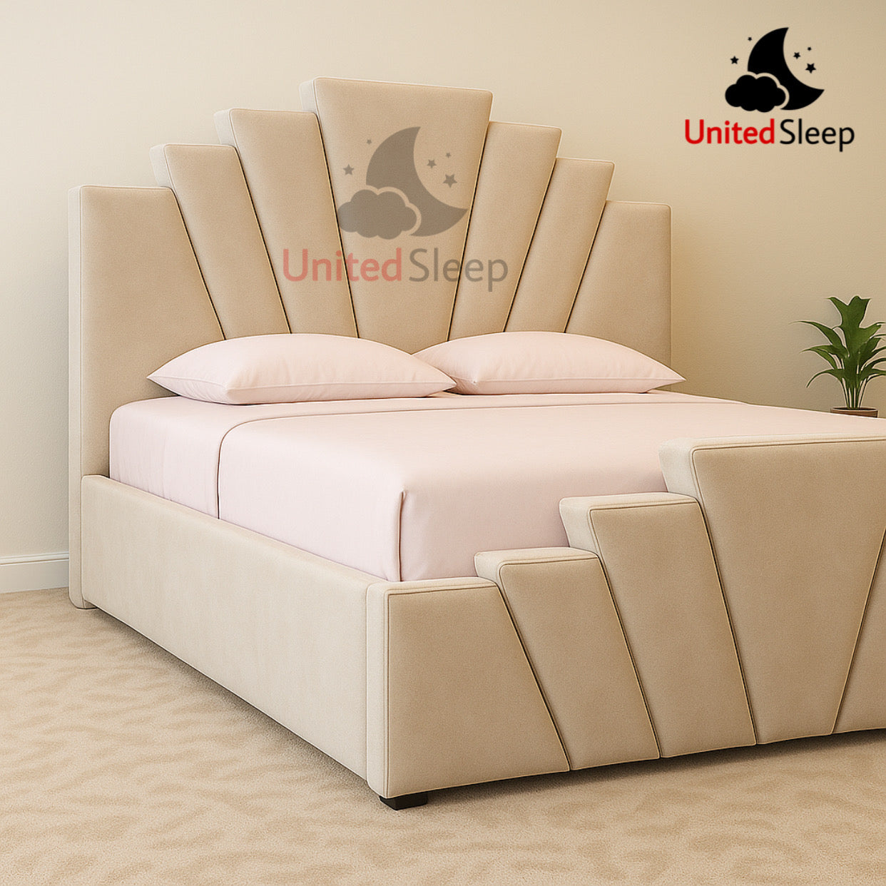 Sunrise Upholstered Ottoman Storage Bed – Fabric Gas Lift Bed Frame