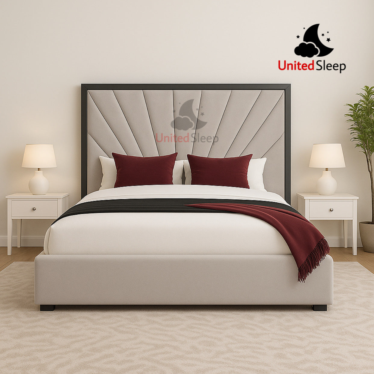 Florence Luxury Bed with Ottoman Storage – Modern Elegance Smart Storage