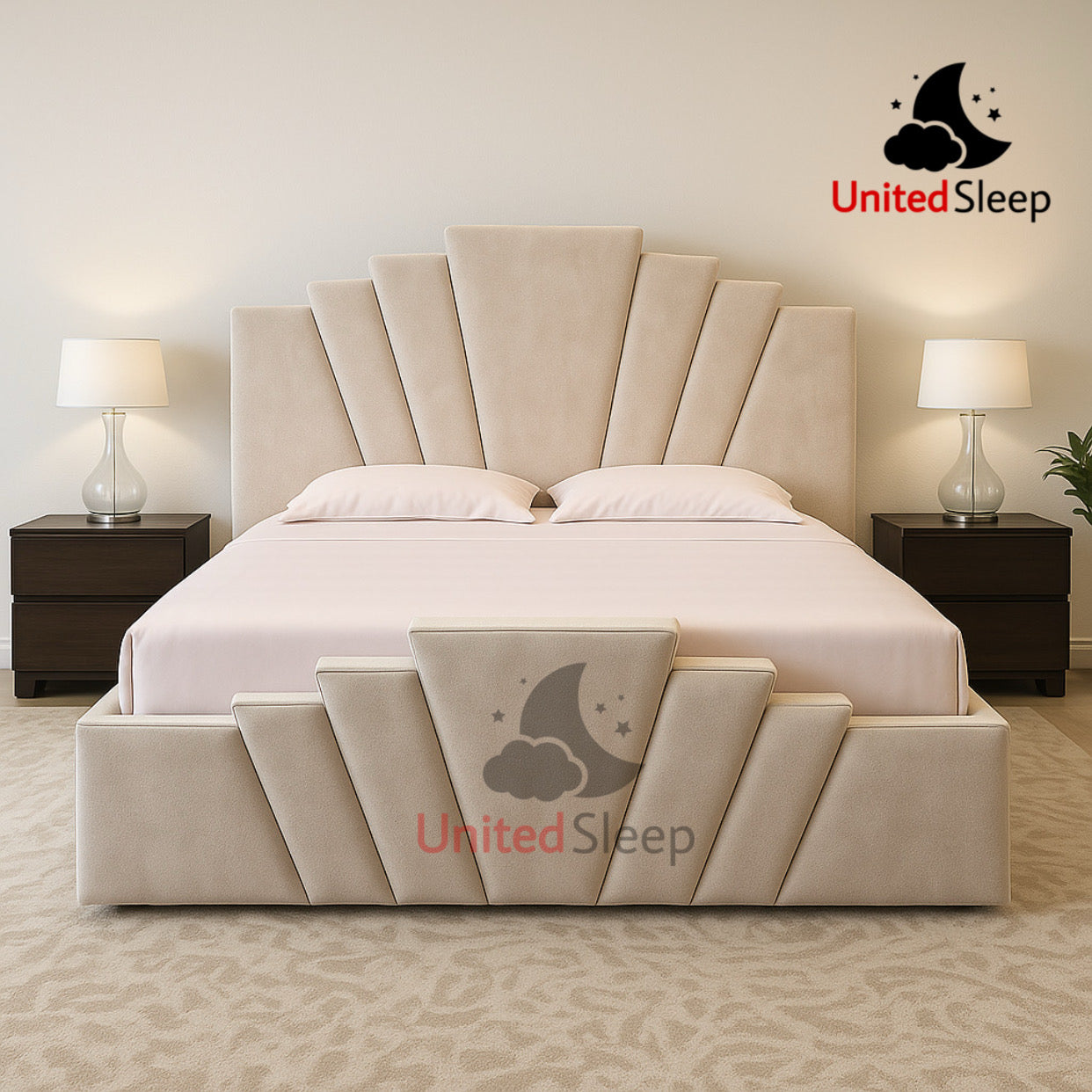 Sunrise Upholstered Ottoman Storage Bed – Fabric Gas Lift Bed Frame